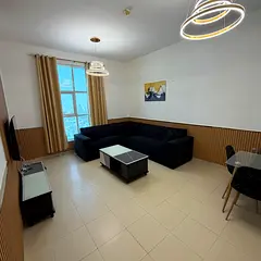Furnished Two-bedroom apartment with living room for monthly rent | Ajman - City Tower ✅ Includes 