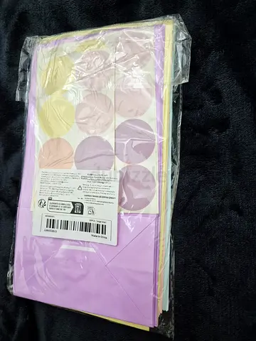 Brand new pastel colored paper gift bags - pack, unopened. 10 bags