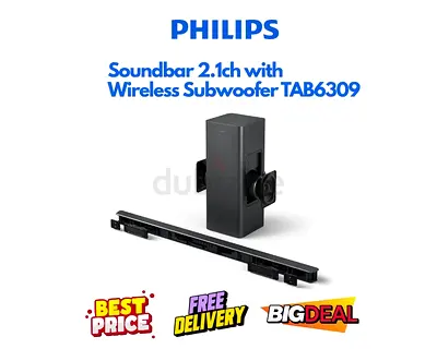 Philips Soundbar 2.1ch with Wireless Subwoofer - TAB6309 -Excellent Condition FREE DELIVERY WARRANTY
