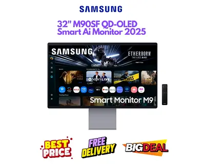 Samsung 32 Inch Smart Monitor - QD-OLED M90SF 2025 - 165Hz 4K - Excellent Condition, FREE DELIVERY