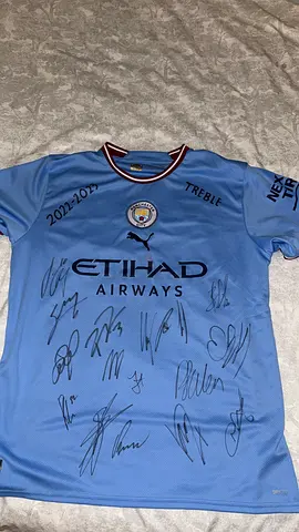 Signed Manchester City Home Jersey — Team Autographs
