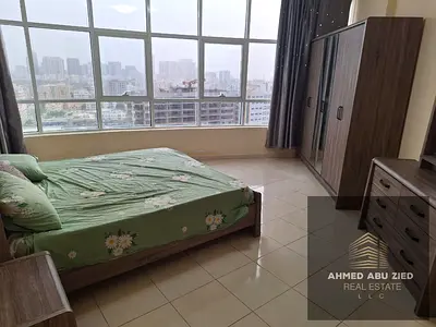 1-bedroom apartment for sale in Orient Towers, Ajman, 1,235 sq. ft., city view, pool, gym and covered parking. AED 575,000, down payment AED 175,000,