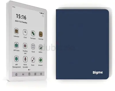 Bigme B6 E-Reader, 6-inch E-Ink Tablet, 4GB RAM + 64GB Storage, Android 14, White.