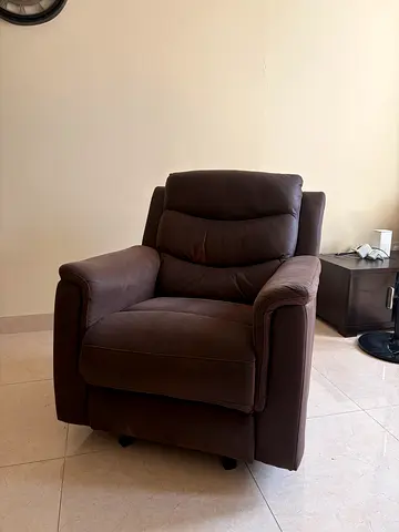 Home Box Vatican Recliner Armchair / Faux Leather Rocking Chair – Brown