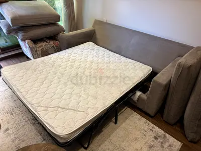 Perfect Condition Crate&Barral axis arm two seater sofa bed with mattress