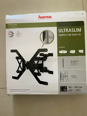 Hama Ultraslim TV Wall Bracket - Tilt & Swivel, Fits 37"–75" TVs