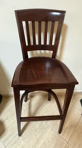 Bar stools wooden dark brown , 2 pieces