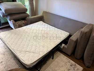 Crate&Barral axis arm two seater sofa bed with mattress