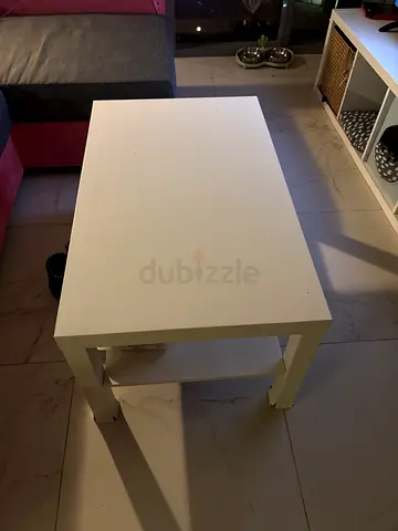 White minimalist side table / bedside table - good condition