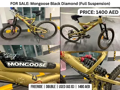 Mongoose Black Diamond Full Suspension Mountain Bike - Used