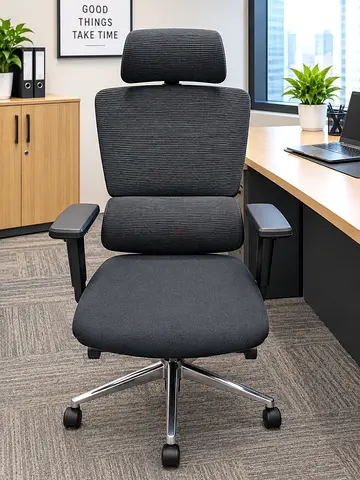 Ergonomic Office Chair with Headrest — Good Condition