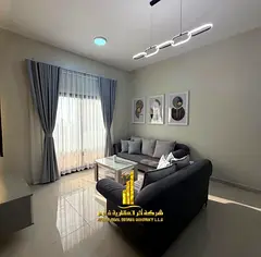 Luxury, second-occupancy apartment (1 bedroom + living room) with an open balcony. Located at Ajman 