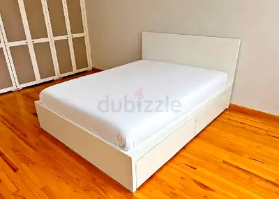 Ikea King Size Bed with Mattress Available in Perfect Condition