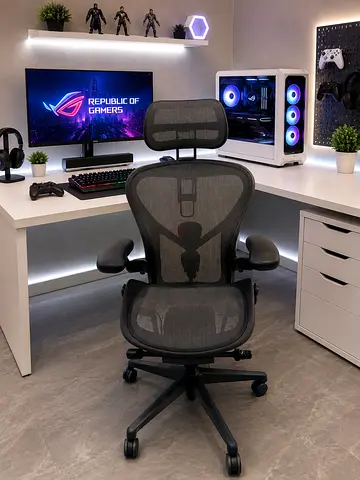 Free Delivery Herman Miller Remastered Ergonomic Mesh Office/Gaming Chair with Headrest -