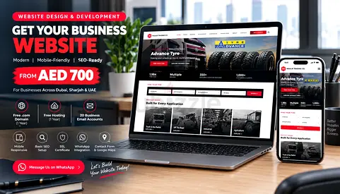 Professional Website Design UAE | From AED 700 | Domain + Hosting FREE