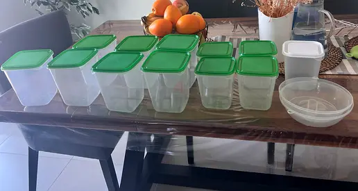 IKEA Pruta Set of 12 Plastic Food Storage Containers with Lids - Good Condition
