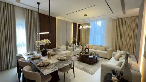 An upscale villa featuring a modern design, spacious interiors, and a practical layout ideal for large families; the price includes registration fees,