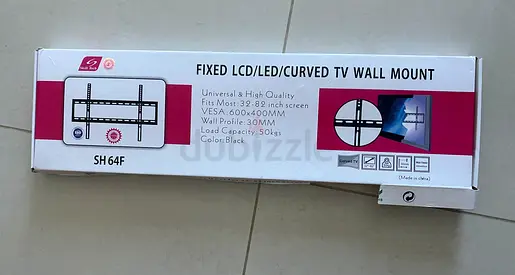 Fixed TV Wall Mount for 32-82" LCD/LED/Curved TVs (VESA 600x400, 30mm)