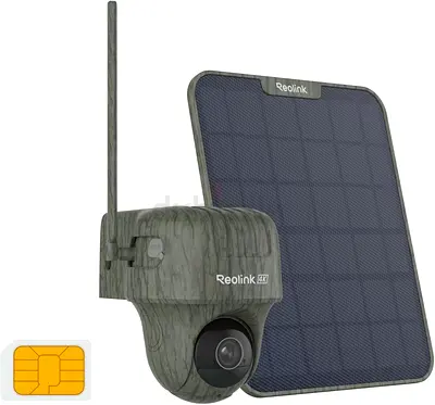 Reolink 4K 4G LTE Security Camera Outdoor Wireless Go Ranger PT+Solar Panel