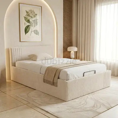 New Frankfurt NXT Upholstered Hydraulic Storage Queen Bed - 140x200 cm