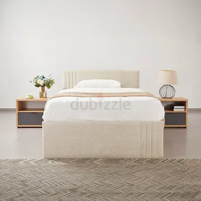 New Frankfurt NXT Upholstered Hydraulic Storage Twin Bed - 120x200 cm