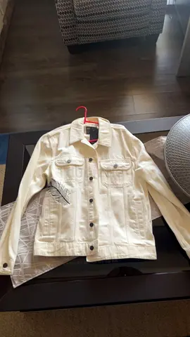 White denim jacket - size M, gently used