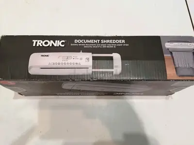 TRONIC Document Shredder — Compact Strip-Cut Office Shredder (New in Box)