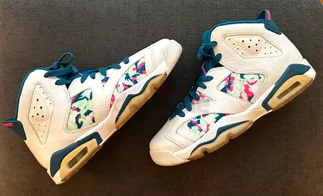 Jordan 6 Retro White Laser Fuchsia Green Abyss