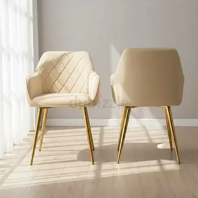Set of 2 Misano Grey PU Dining Chairs with Black Legs