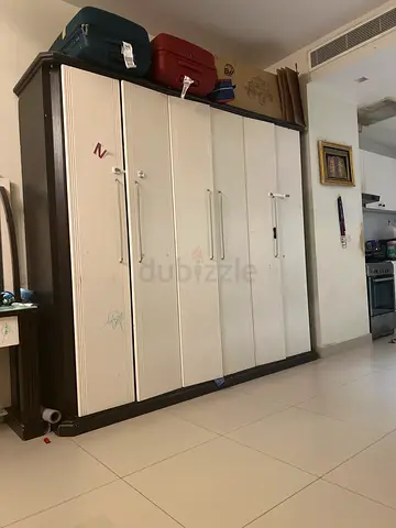 Large 4-Door Wooden Wardrobe / Armoire in Good Condition