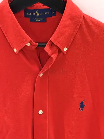 Original Ralph Lauren Red Featherweight Mesh Shirt – Size M