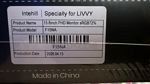 15.6-inch FHD Portable Monitor (F15NA) - sRGB72% - Like New