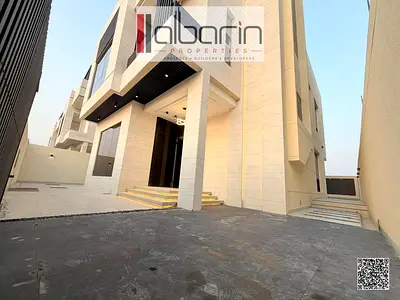 فيلا 5 غرف ماستر للبيع في الحليو 1 عجمانG+1+روف واجهة حجر شامل رسوم