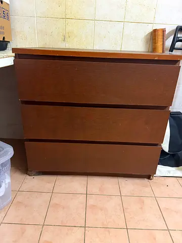 3-Drawer Wooden Chest of Drawers / Wooden