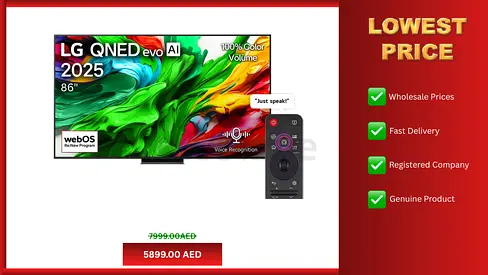 LG 86 Inch QNED TV 4k Smart Television 8 Series 120hz Box Pack 1 Year Warranty