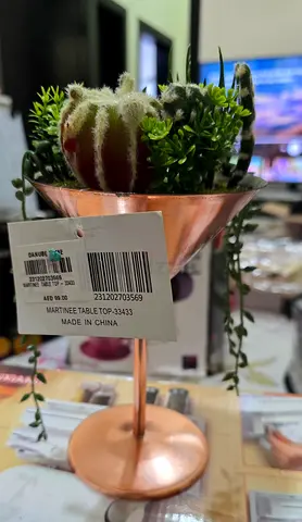 Decorative Martinee Table Top Planter - Rose Gold by Denube Homes