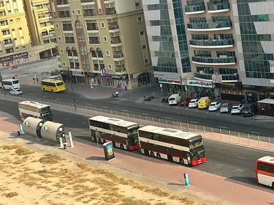 Front of Bus station -- On Dubai border - Parking free - 1Bhk With Balcony * 6 cheque payment