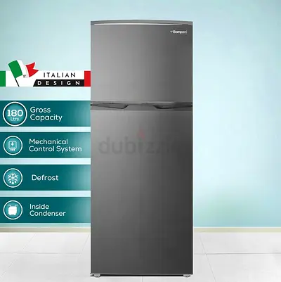 Bompani 180L Top Freezer Refrigerator - Grey, as new Condition opened for 3 weeks only brand new