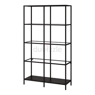 Black Metal 4x3 Open Shelf Unit / Bookcase - Excellent Condition