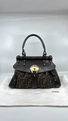 Fendi Tobacco Zucca Canvas and Leather Small Magic Satchel