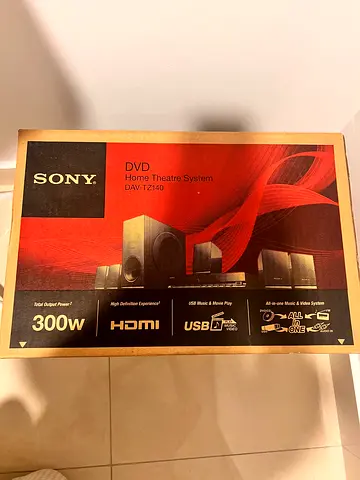 Sony DVD Home Theatre System 300W (Boxed), original price 600 dirham. Here selling for 500 Only.