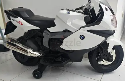 Kids Electric Ride-On BMW Motorbike - White, Good Condition