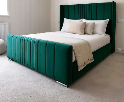 Green colour super king size Bed