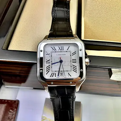 Cartier Silver Stainless Steel 4072 Medium size Automatic