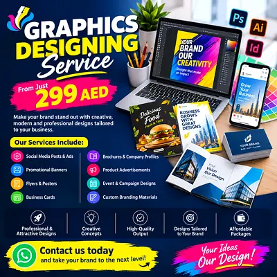 Graphics Designing Services from 299 AED Monthly