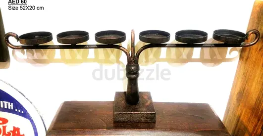 Metal multi-candle holder / decorative centerpiece