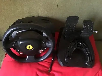 Ferrari Racing Wheel with Pedals (PC/Console Compatible)