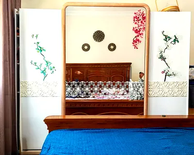 White wardrobe with mirror