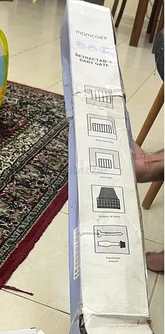 Momcozy Retractable Mesh Baby Safety Gate - Wall Mounted (New)