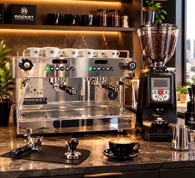 ☕ Rocket Espresso Milano + Eureka Coffee Grinder — Premium Coffee Setup  Bring café-quality